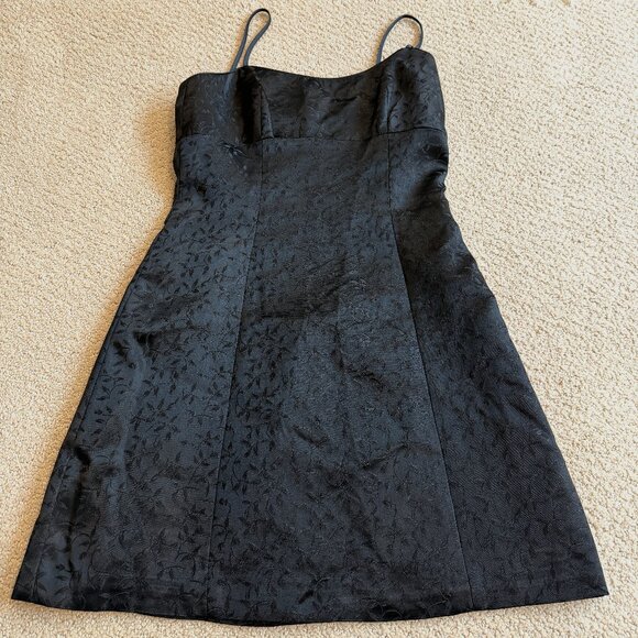 Vintage Jeanette Kastenberg Bergdorf Goodman Mini Dress Black A-line Prom Size 2 - Picture 1 of 9
